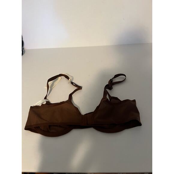 NWT Aerie Women's Smoothez Mesh Unlined Balconette Bra Breathable Brown Size 36C - Picture 5 of 9